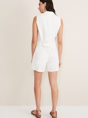 Phase Eight Bianca White Co-Ord Shorts - Image 2 of 6