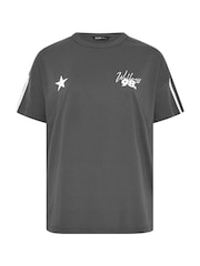 Yours Curve Grey Wellness Studio Active T-Shirt - Image 5 of 7