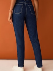 F&F Blue Belted Mom Jeans - Image 3 of 5