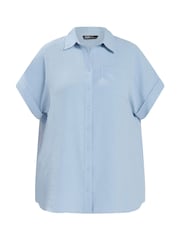 Yours Curve Dark Blue Grown On Sleeve Shirt - Image 5 of 5