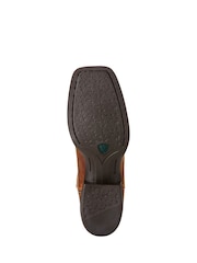 Ariat Brown Round Up Wide Square Toe Western Boots - Image 4 of 4