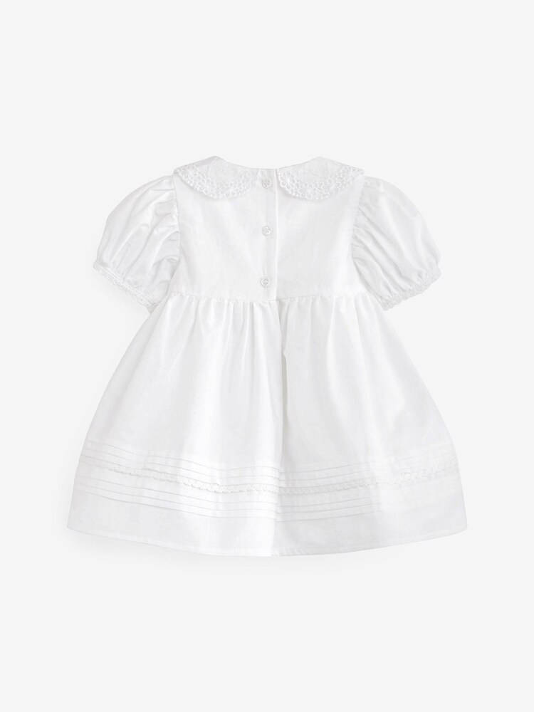 White Woven Collared Prom Dress (0mths-2yrs) - Image 5 of 5