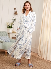 Laura Ashley Blue Dressing Gown - Image 4 of 7