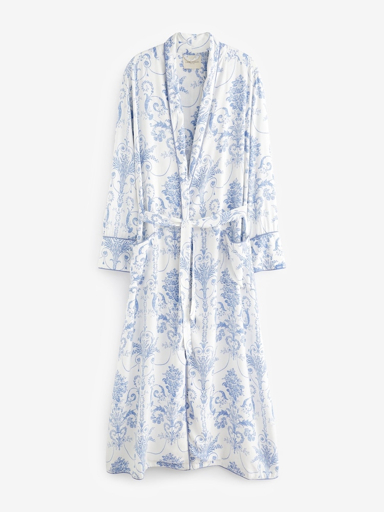 Laura Ashley Blue Dressing Gown - Image 7 of 7