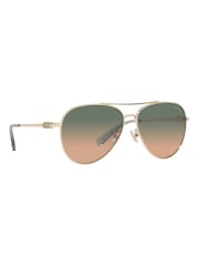 Coach Cd474 Pilotensonnenbrille, Gold - Bild 1 von 12