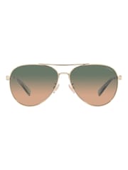 Coach Cd474 Pilotensonnenbrille, Gold - Bild 2 von 12