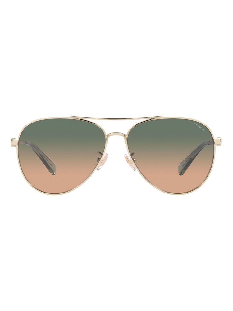 Coach Cd474 Pilotensonnenbrille, Gold - Bild 2 von 12