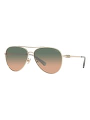 Coach Cd474 Pilotensonnenbrille, Gold - Bild 3 von 12