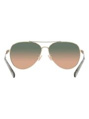 Coach Cd474 Pilotensonnenbrille, Gold - Bild 4 von 12