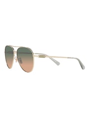Coach Cd474 Pilotensonnenbrille, Gold - Bild 7 von 12