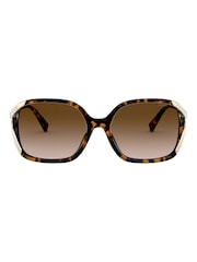 Coach Brown L1116 Round Sunglasses - Image 2 of 12
