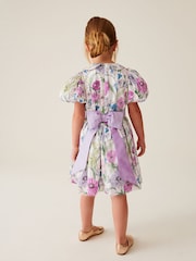 Laura Ashley Multi Floral Girls Pointon Fields Taffeta Floral Prom Dress - Image 2 of 12
