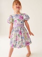 Laura Ashley Multi Floral Girls Pointon Fields Taffeta Floral Prom Dress - Image 5 of 12