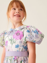 Laura Ashley Multi Floral Girls Pointon Fields Taffeta Floral Prom Dress - Image 6 of 12