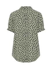 Yours Curve Green Overhead Half Placket Shirt - Image 6 of 6