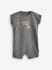 Monochrome Safari Baby Romper 3 Pack (0mths-3yrs) - Image 1 of 5
