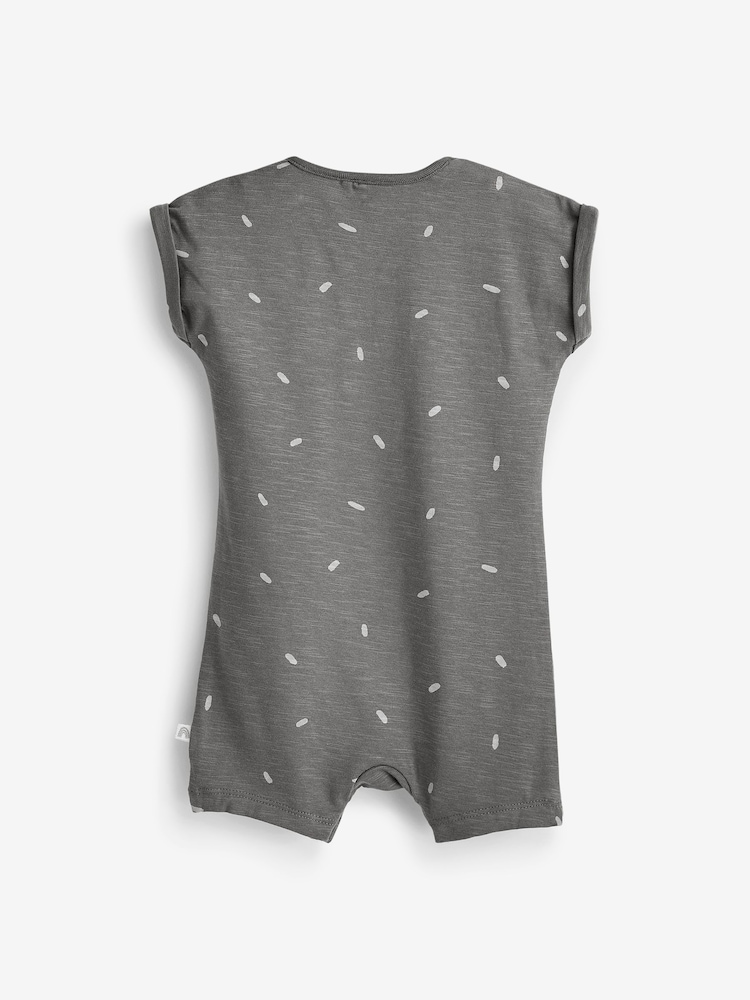 Monochrome Safari Baby Romper 3 Pack (0mths-3yrs) - Image 2 of 5
