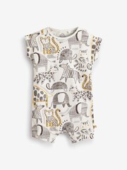 Monochrome Safari Baby Romper 3 Pack (0mths-3yrs) - Image 3 of 5
