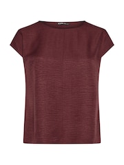 Yours Curve Red Co-Ord Seam Detail Top - Image 5 of 6
