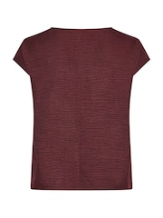 Yours Curve Red Co-Ord Seam Detail Top - Image 6 of 6
