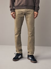 Tan Brown Slim Fit Coloured Stretch Jeans - Image 1 of 10