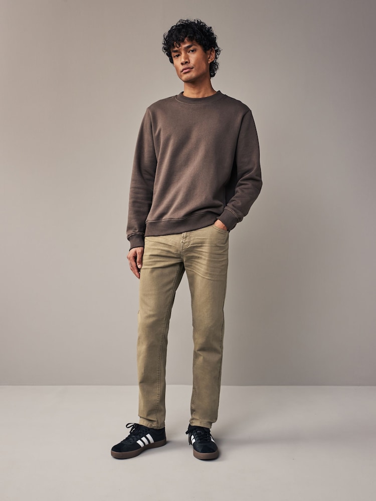 Tan Brown Slim Fit Coloured Stretch Jeans - Image 2 of 10
