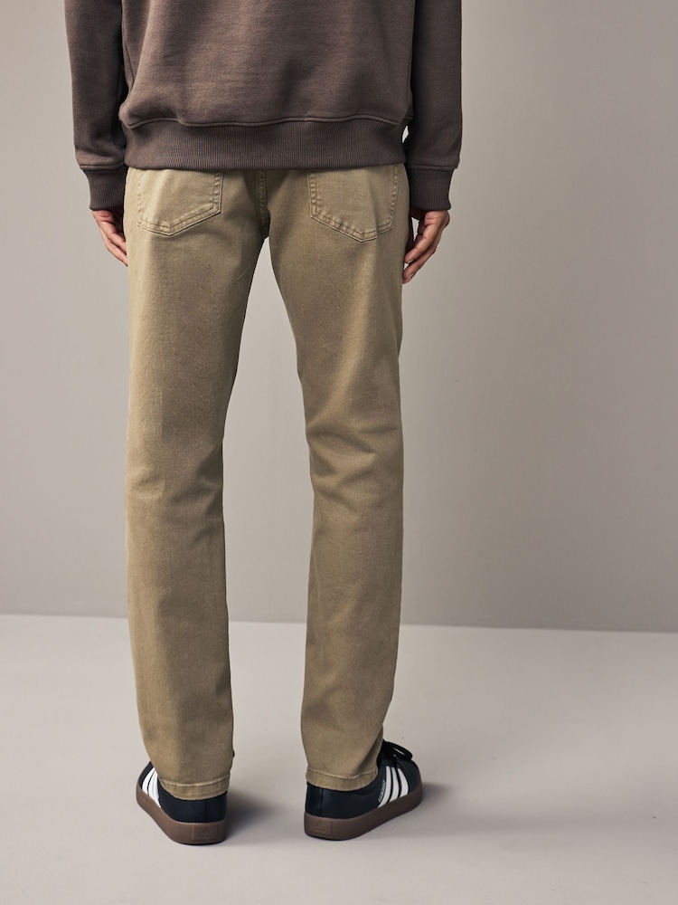 Tan Brown Slim Fit Coloured Stretch Jeans - Image 4 of 10