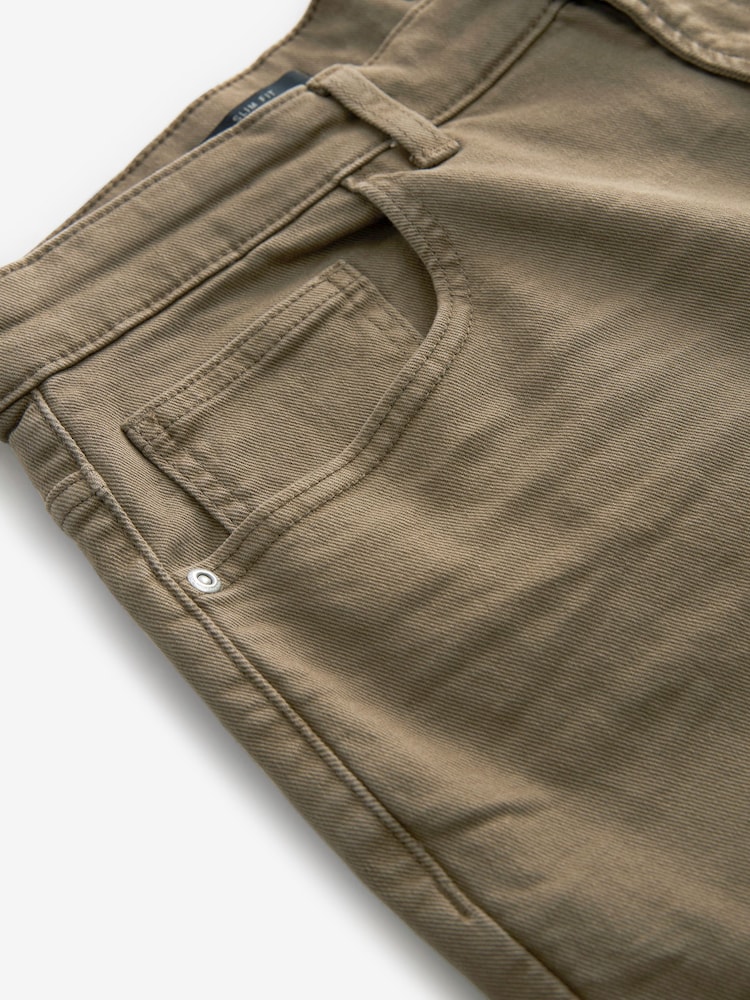 Tan Brown Slim Fit Coloured Stretch Jeans - Image 7 of 10