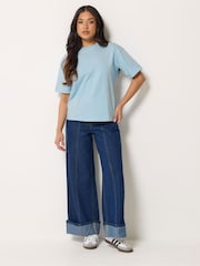 PixieGirl Petite Blue Puff Paisley Short Sleeve T-Shirt - Image 4 of 5