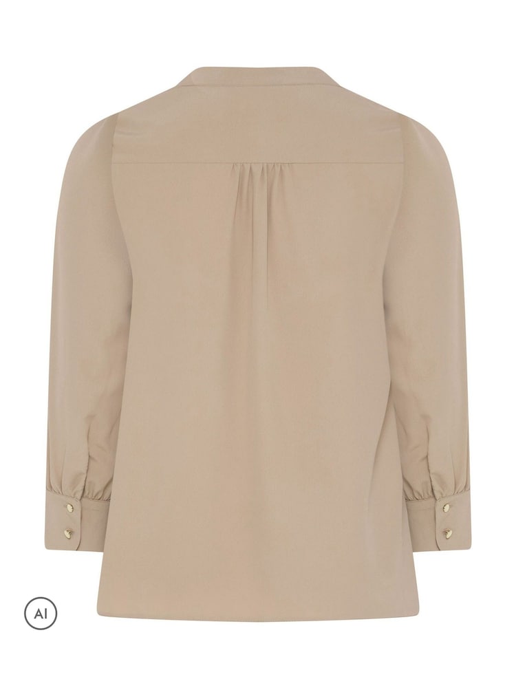 Yours Curve Yellow Half Placket Blouse - Image 6 of 6 Yours Curve Yellow Half Placket Blouse - Image 6 of 6