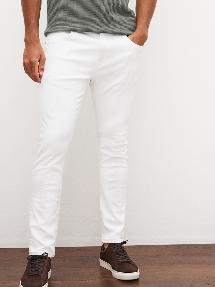White Skinny Coloured Stretch Jeans - Image 1 of 7