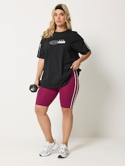 Yours Curve Red Side Contrast Stripe Shorts - Image 2 of 5