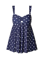 Yours Curve Blue Polka Dot Swimdress - Image 5 of 5