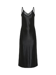 PixieGirl Petite Black Lace Trim Maxi Dress - Image 5 of 5