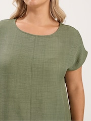 Yours Curve Green Co-Ord Seam Detail Top - Image 4 of 6