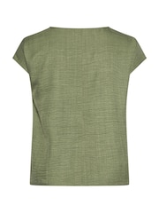 Yours Curve Green Co-Ord Seam Detail Top - Image 6 of 6
