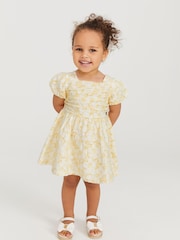 Baker by Ted Baker Yellow Baker Branded Broderie Dress - Image 1 of 9
