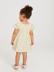 Baker by Ted Baker Yellow Baker Branded Broderie Dress - Image 3 of 9