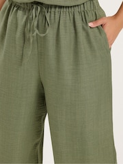 Verde - Pantalones de conjunto con pernera ancha de Yours Curve - Imagen 4 de 6
