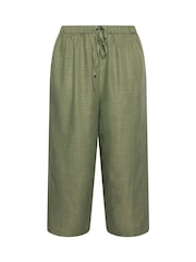 Verde - Pantalones de conjunto con pernera ancha de Yours Curve - Imagen 5 de 6