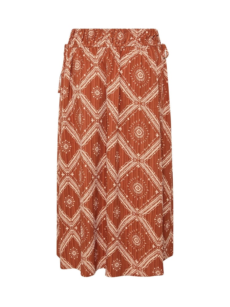 Yours Curve Red Printed Co-Ord Skirt - Image 7 of 7
