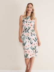 Phase Eight Natural Braelyn Double Layer Scuba Dress - Image 1 of 6