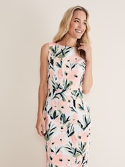 Phase Eight Natural Braelyn Double Layer Scuba Dress - Image 3 of 6