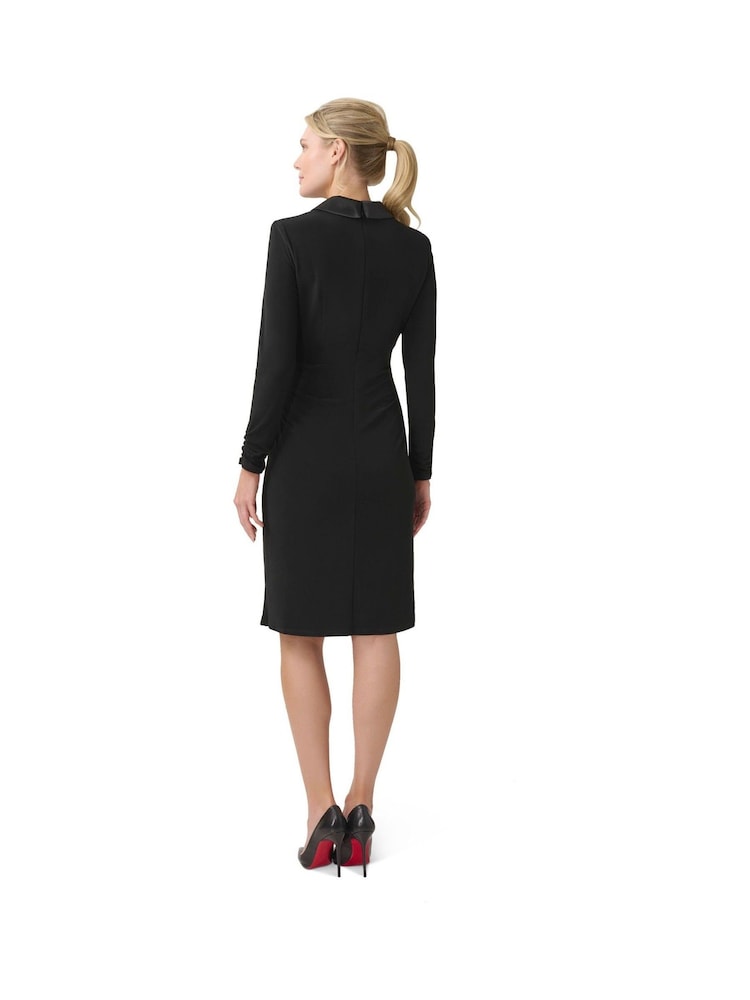 Adrianna Papell Jersey Black Tuxedo Dress - Image 2 of 5 Adrianna Papell Jersey Black Tuxedo Dress - Image 2 of 5