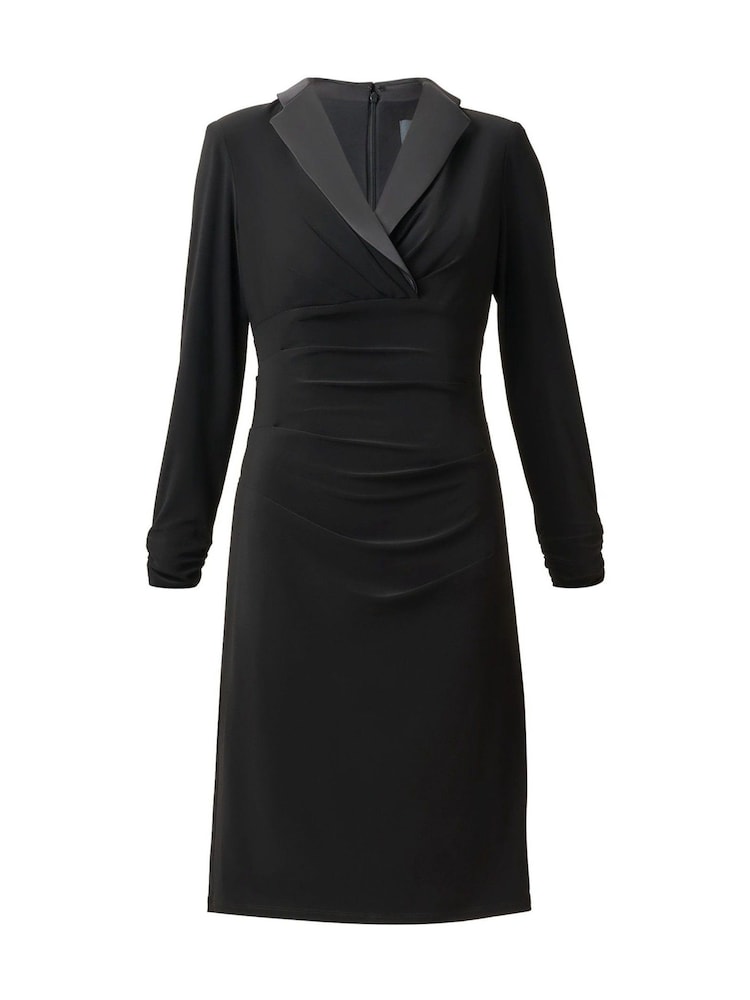 Adrianna Papell Jersey Black Tuxedo Dress - Image 5 of 5 Adrianna Papell Jersey Black Tuxedo Dress - Image 5 of 5