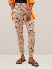 Brown Paisley Print Jersey Joggers - Image 1 of 5