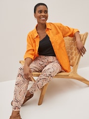 Brown Paisley Print Jersey Joggers - Image 2 of 5