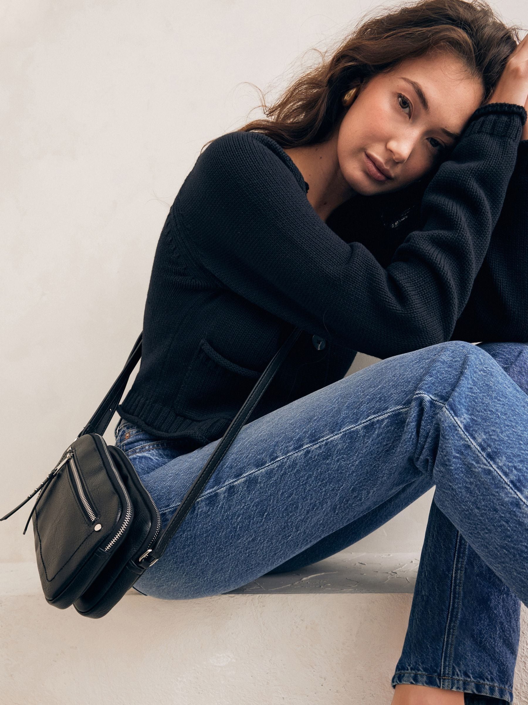 Buy Black Utility Stud Cross-Body Bag from the Next UK online shop