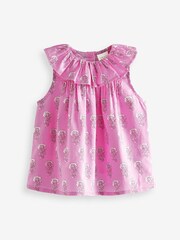 rožnata - Bluza z volančnim ovratnikom (3mesecev-7leto) - Slika 4 iz 5