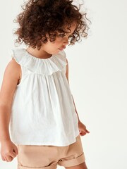 White Frill Collar Blouse (3mths-7yrs) - Image 1 of 8